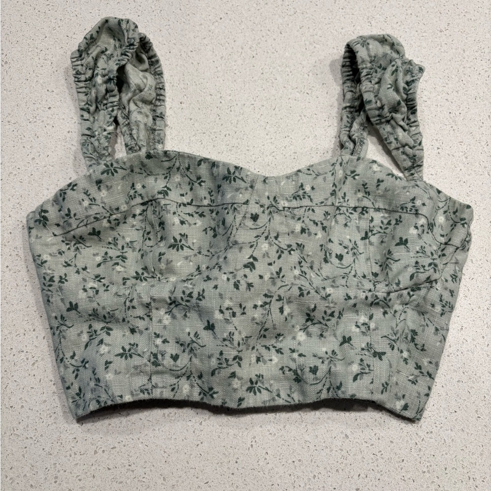 Reformation Clyde Linen Tank, 100% Linen, Size 0 - Picture 2 of 8
